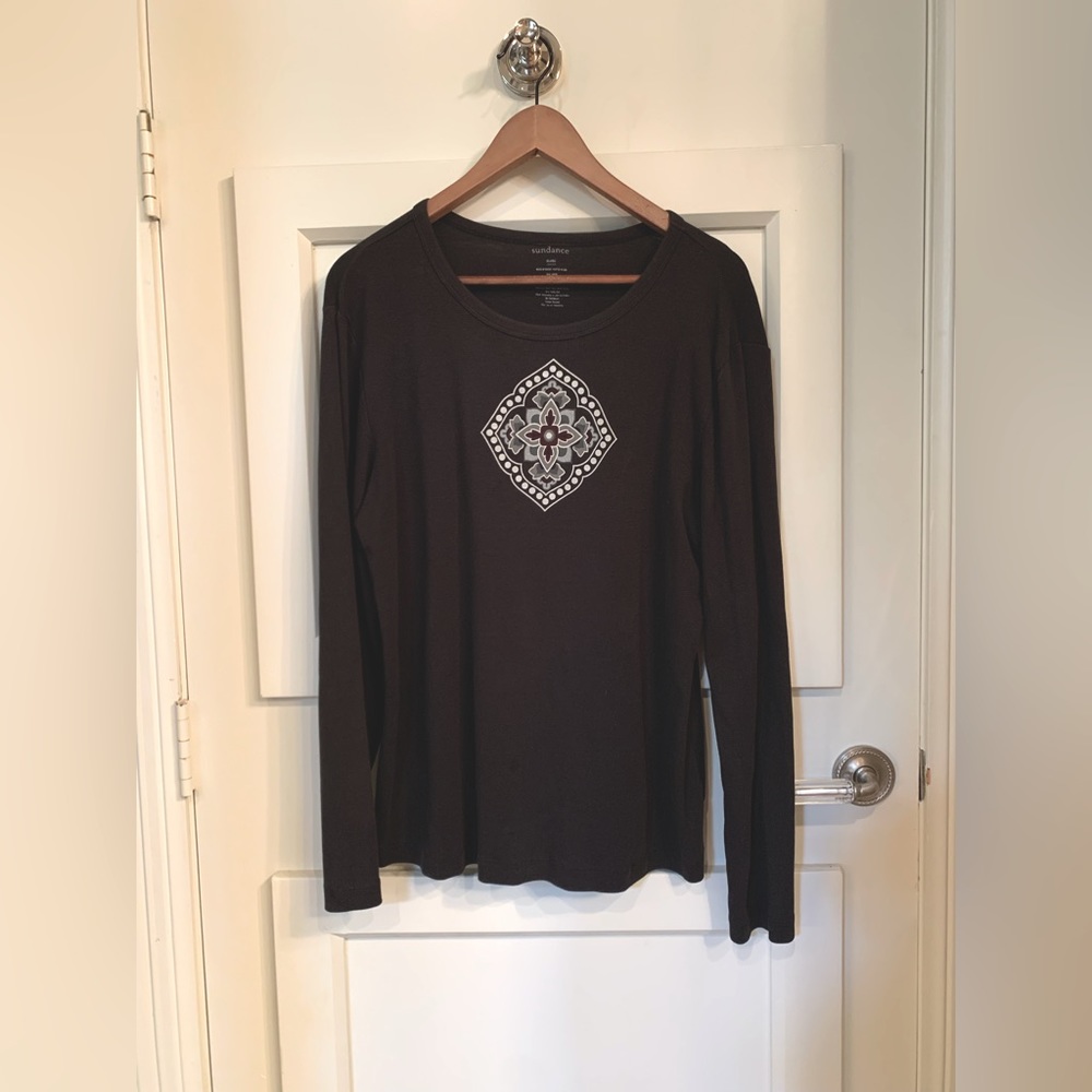 Woman’s Sundance Long Sleeve Scoop T-shirt Sz XL